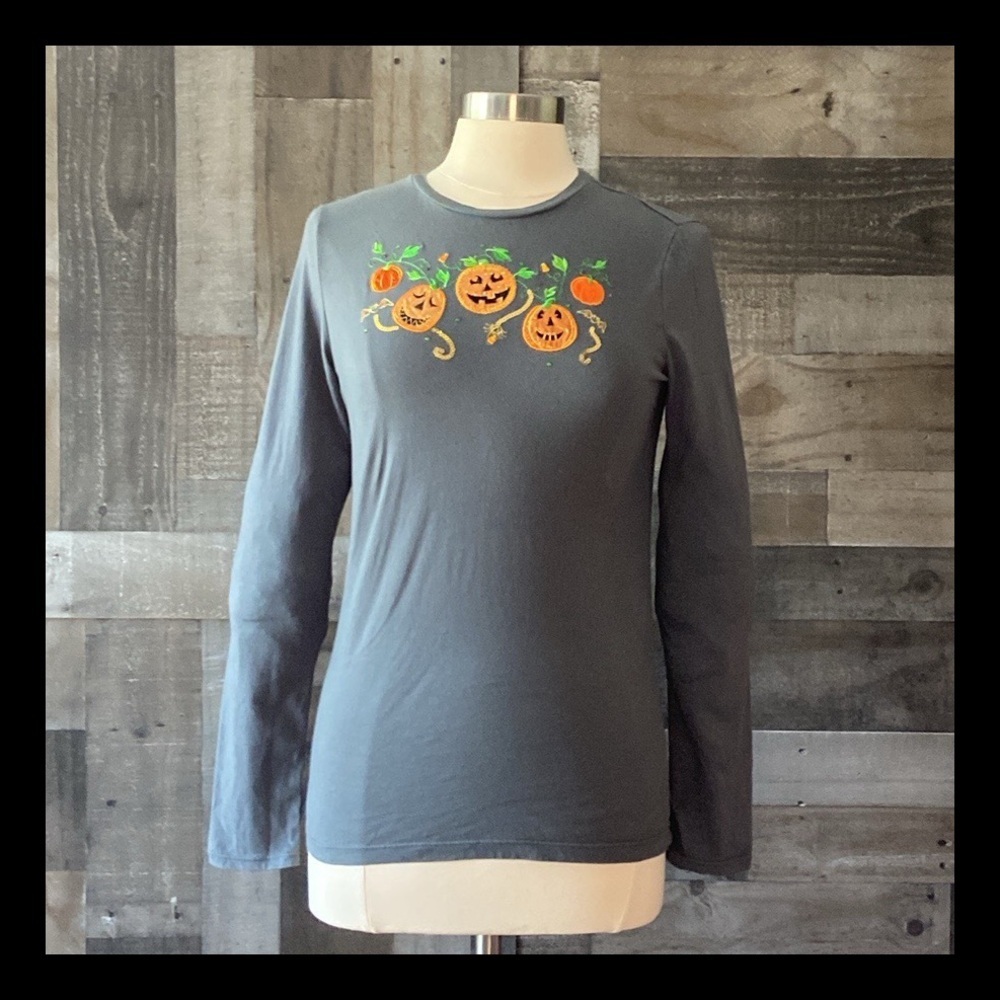Vintage 90s Halloween t-shirt small pumpkin jack o’lantern bats trick or treat